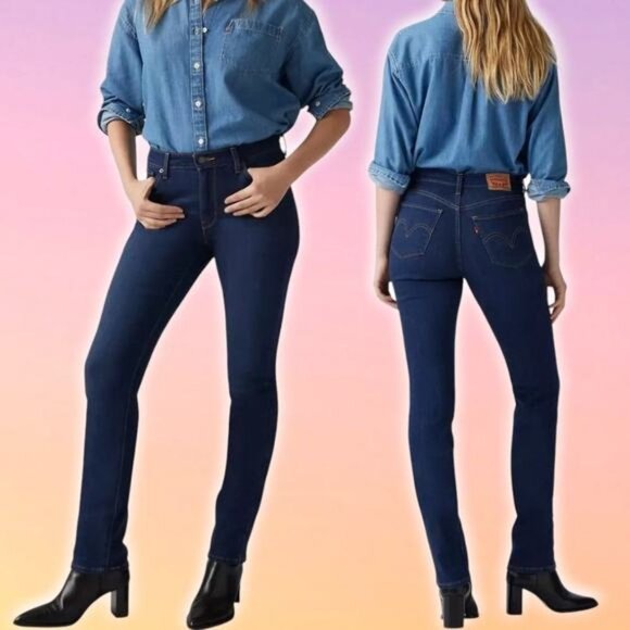 LEVI'S Classic Straight Fit Women's Jeans Sz 6 W28 X L30 - Picture 1 of 8